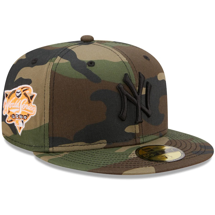 New Era New York Yankees Camo 2000 World Series Flame Undervisor 59FIFTY Fitted Hat