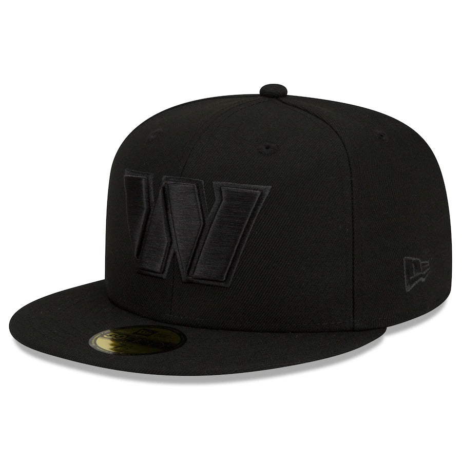 New Era Washington Commanders Black on Black 59FIFTY Fitted Hat