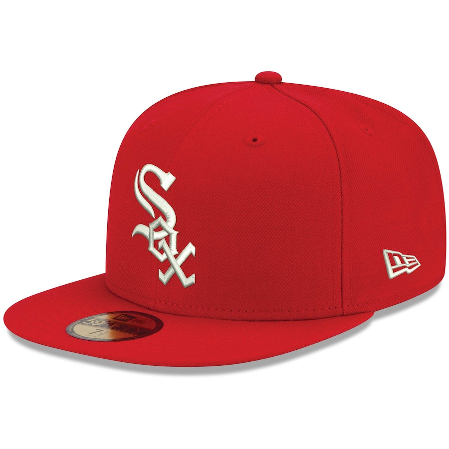 New Era Red Chicago White Sox Logo White 59FIFTY Fitted Hat