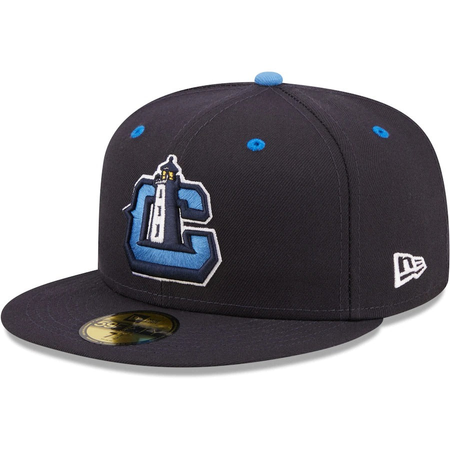 New Era Lake County Captains Navy Authentic Collection 59FIFTY Fitted Hat