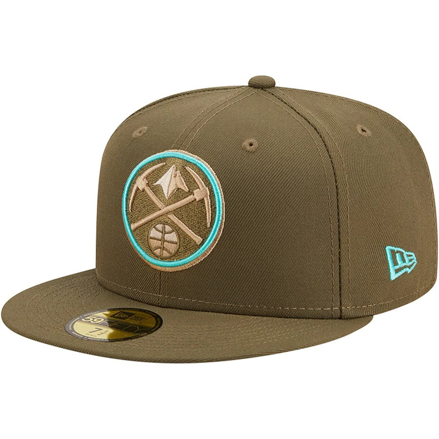 New Era Denver Nuggets Olive Army 59FIFTY Fitted Hat