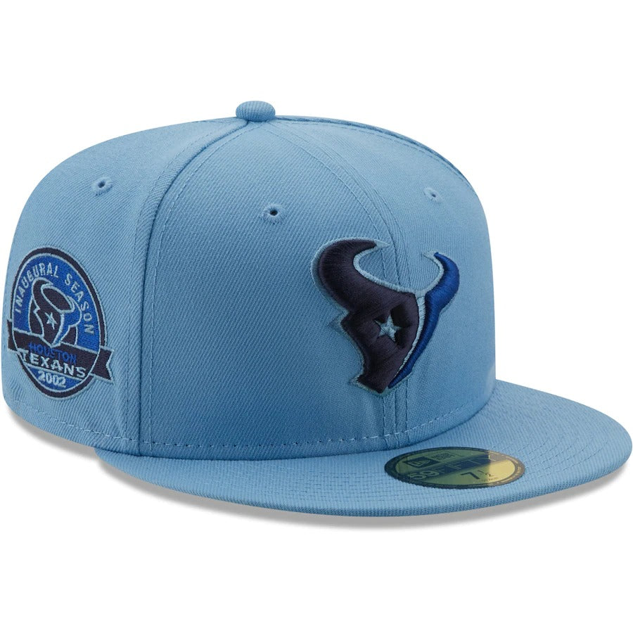 New Era Houston Texans Light Blue Inaugural Season The Pastels 59FIFTY Fitted Hat