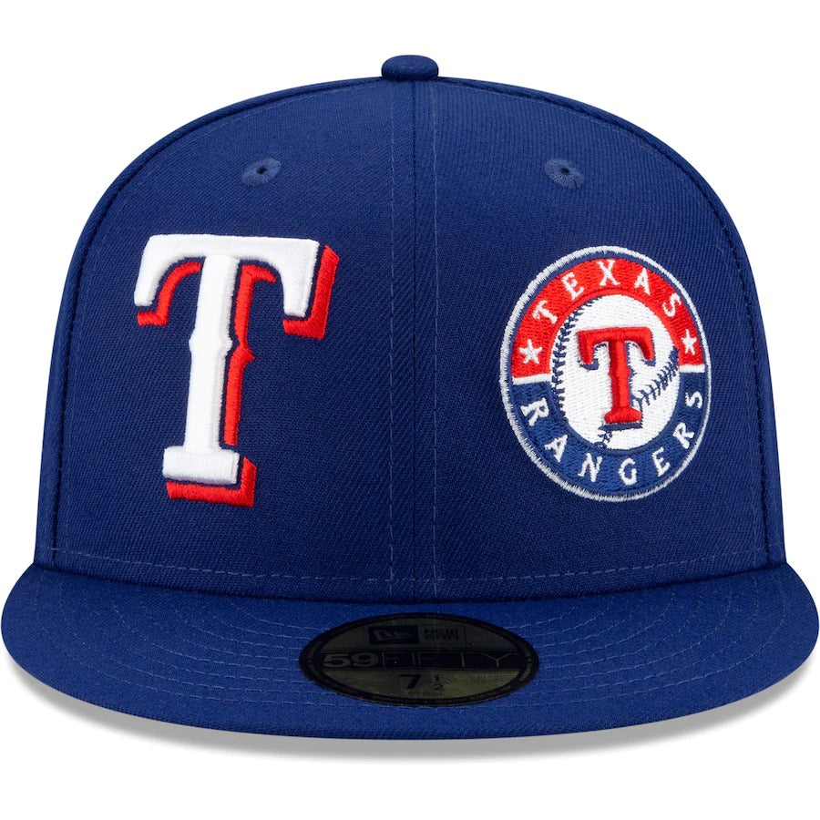 New Era Texas Rangers Royal Patch Pride 59FIFTY Fitted Hat