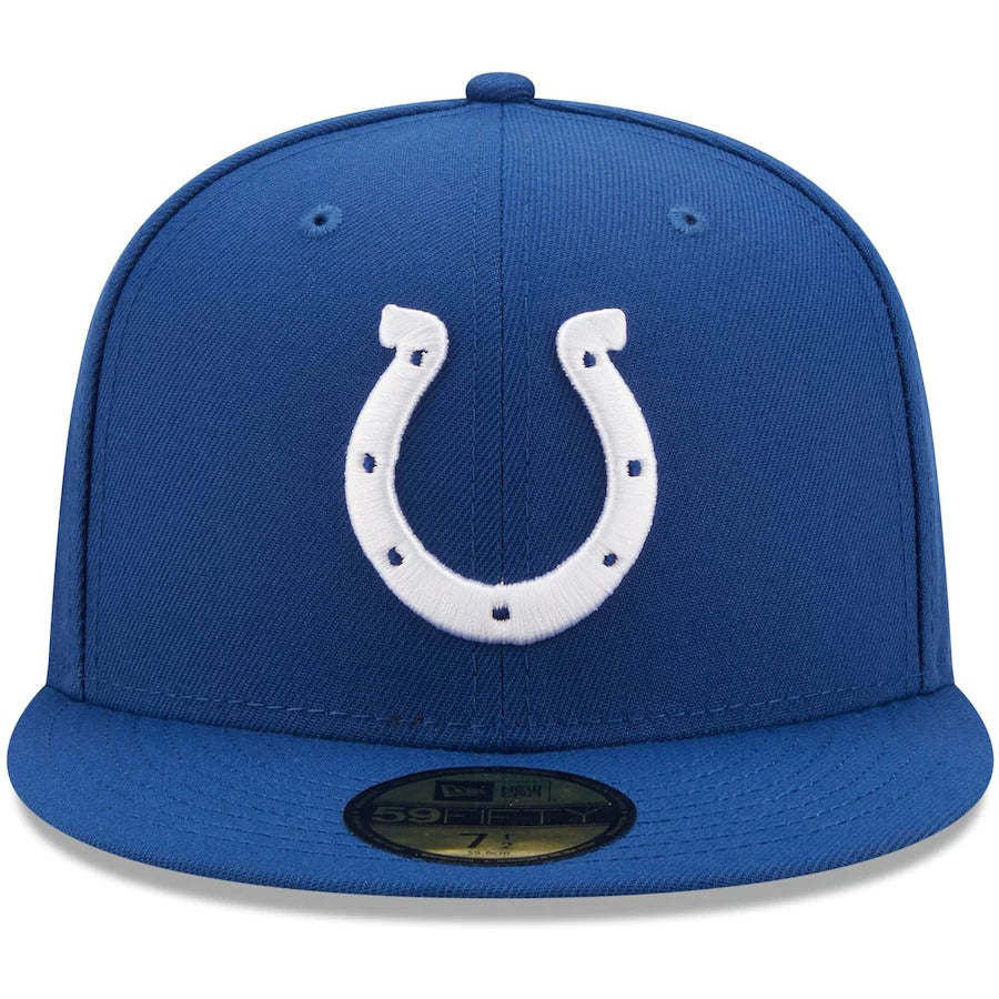 New Era Royal Indianapolis Colts Field Patch 59FIFTY Fitted Hat