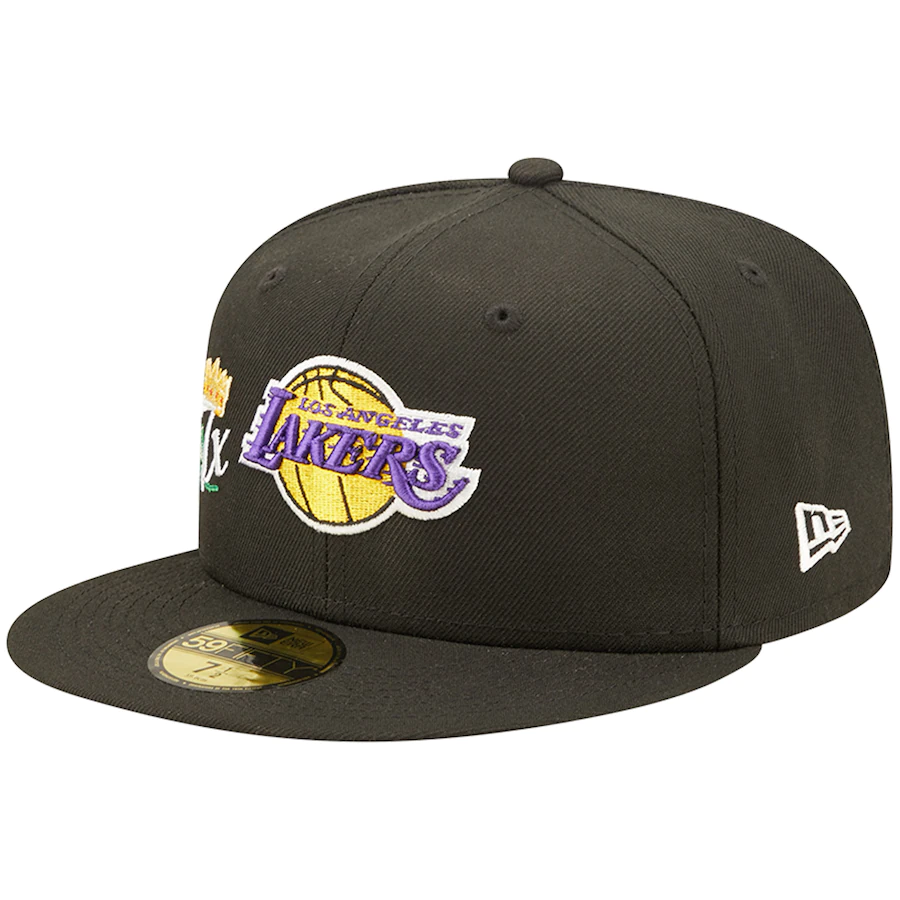 New Era Los Angeles Lakers Black 17x NBA Finals Champions Crown 59FIFTY Fitted Hat