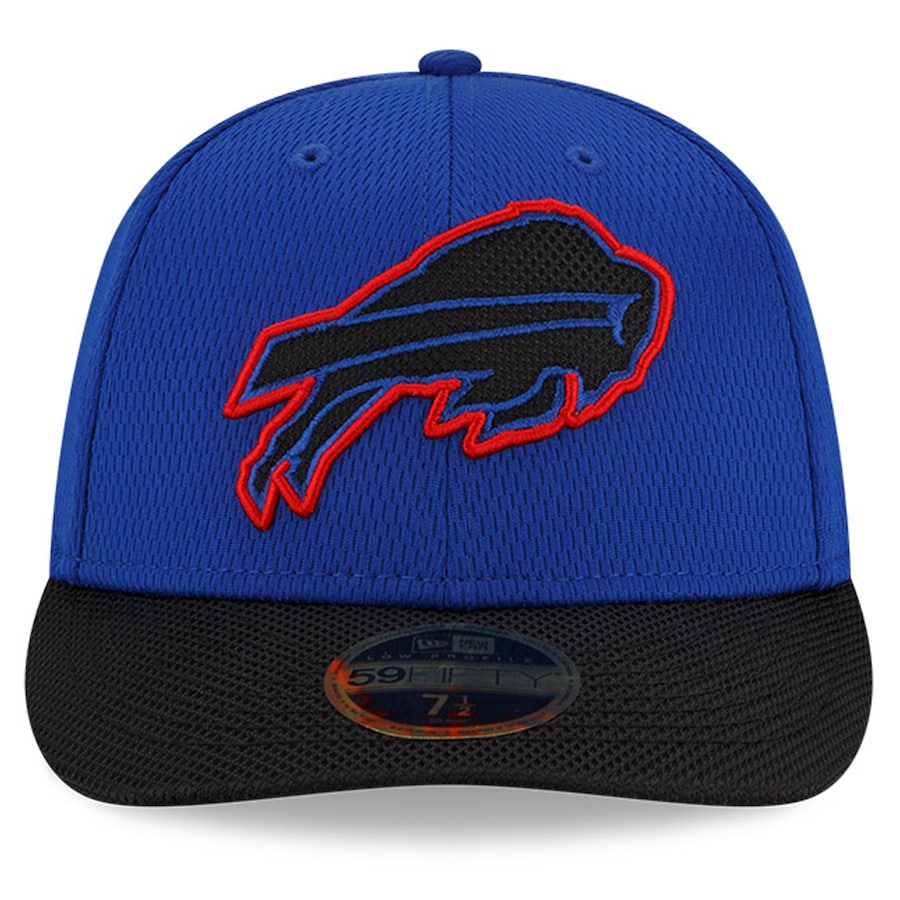 New Era Royal/Black Buffalo Bills 2021 NFL Sideline Road Low Profile 59FIFTY Fitted Hat