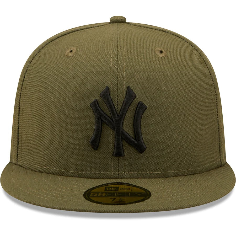 New Era New York Yankees Olive 2000 Subway Series Hunter Flame Undervisor 59FIFTY Fitted Hat