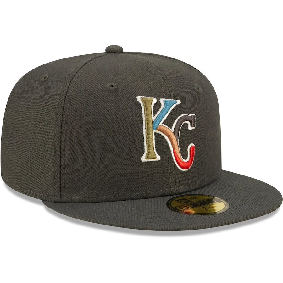 New Era Kansas City Royals Charcoal Multi Color Pack 59FIFTY Fitted Hat