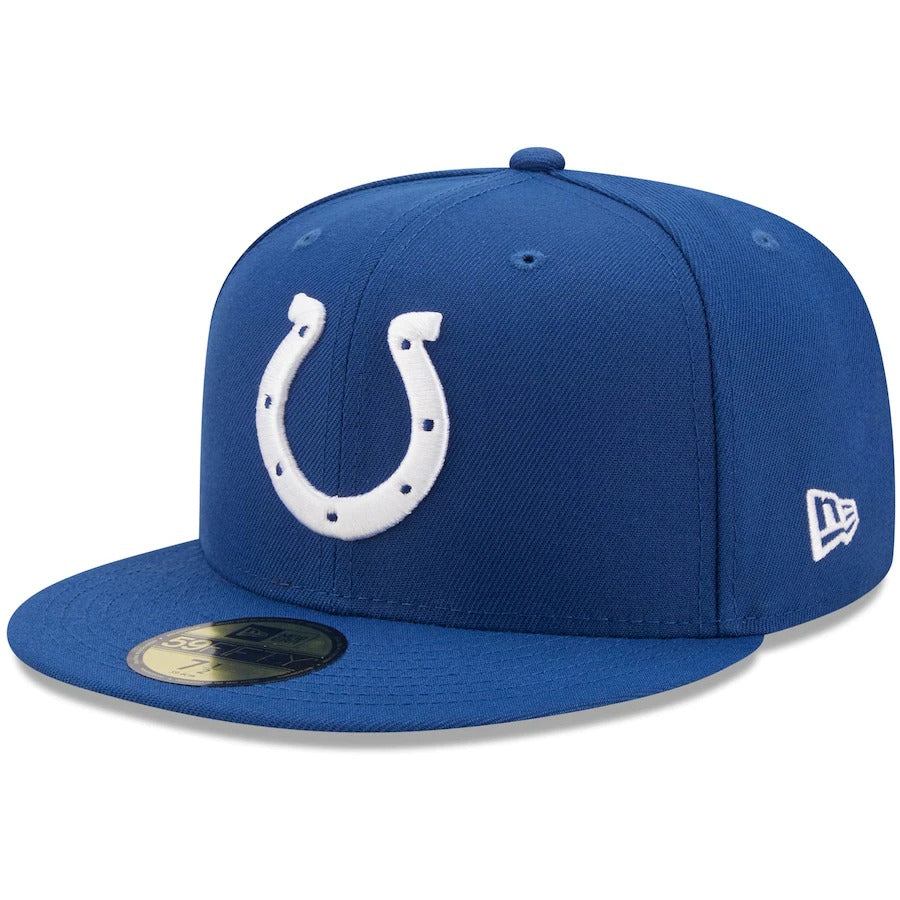 New Era Royal Indianapolis Colts Field Patch 59FIFTY Fitted Hat