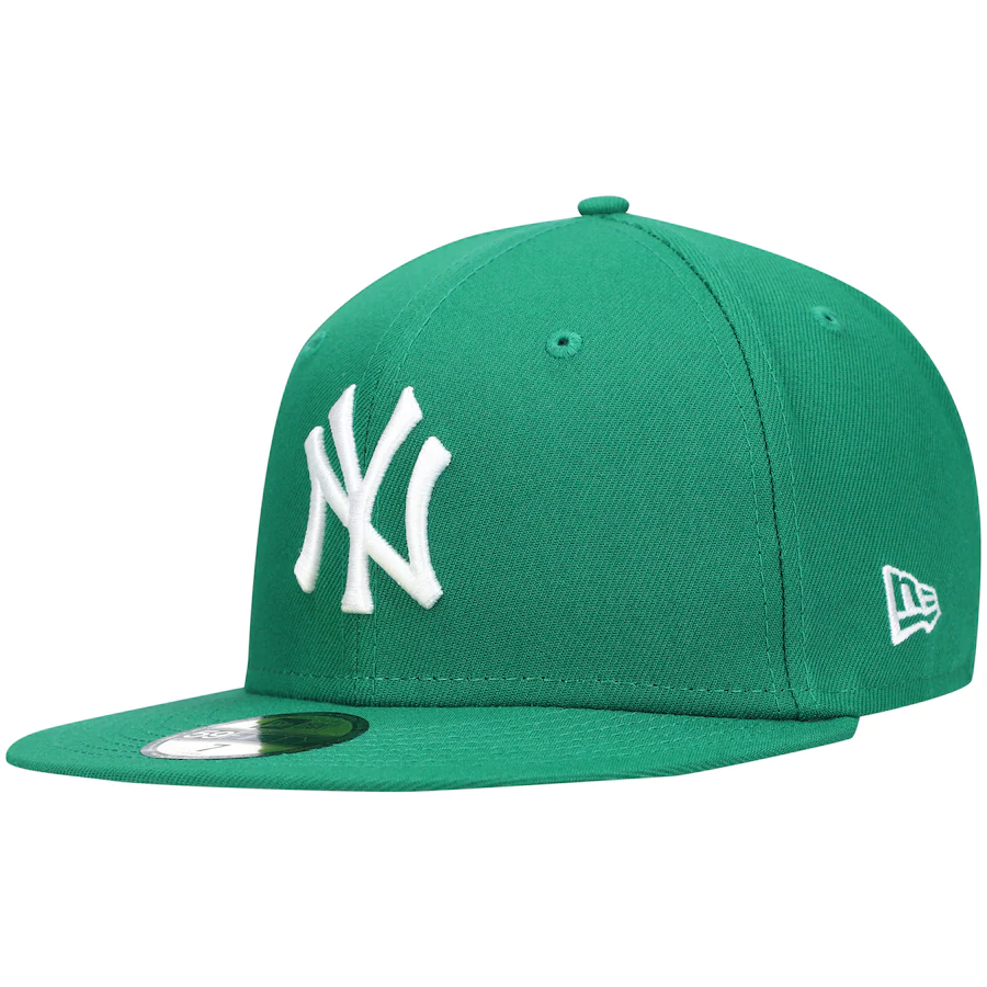 New Era New York Yankees Kelly Green Logo White 59FIFTY Fitted Hat