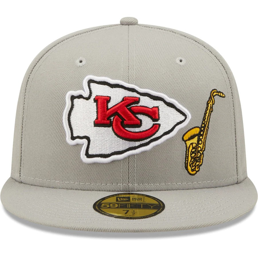 New Era Kansas City Chiefs Gray City Describe 59FIFTY Fitted Hat