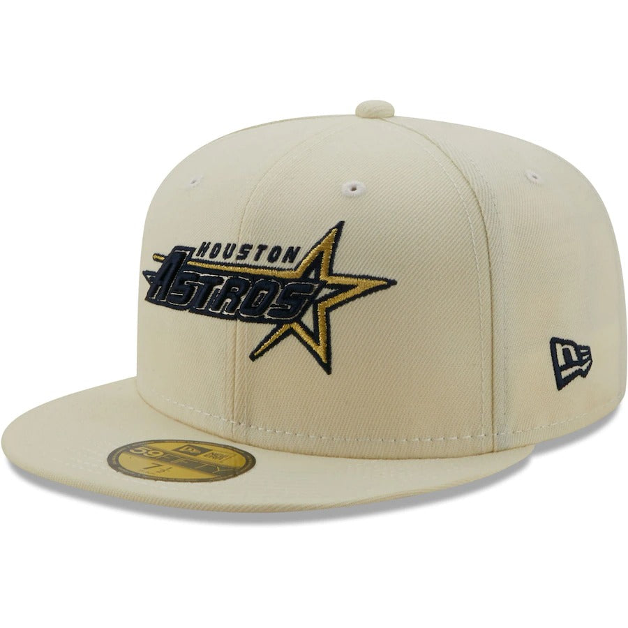 New Era Houston Astros Cream 35th Anniversary Chrome Alternate Undervisor 59FIFTY Fitted Hat