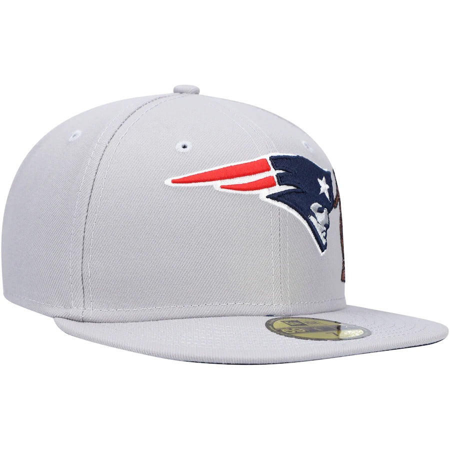 New Era New England Patriots Gray City Describe 59FIFTY Fitted Hat