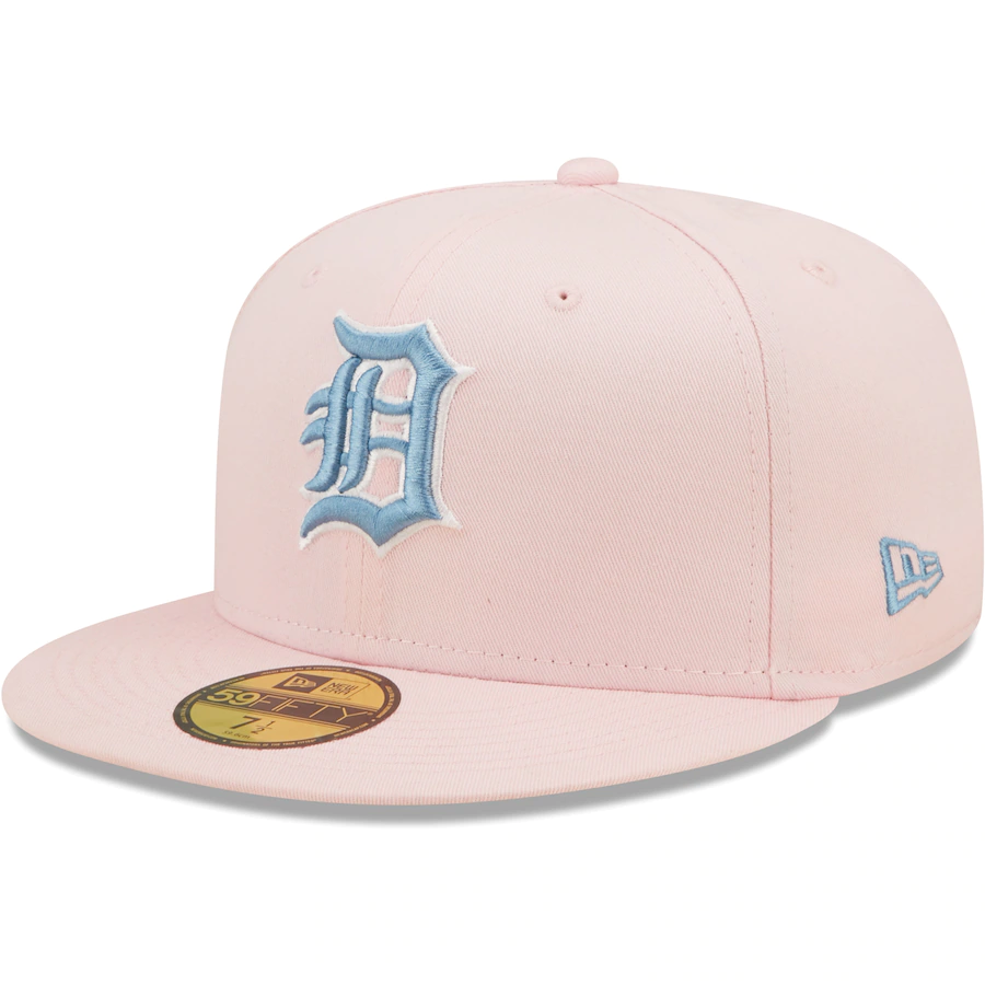 New Era Detroit Tigers Pink/Sky Blue 1984 World Series Undervisor 59FIFTY Fitted Hat