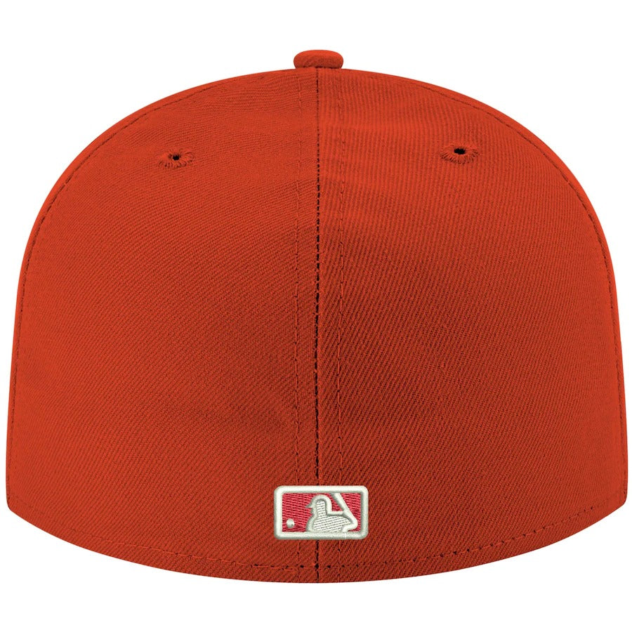 New Era Red Tampa Bay Rays Logo White 59FIFTY Fitted Hat