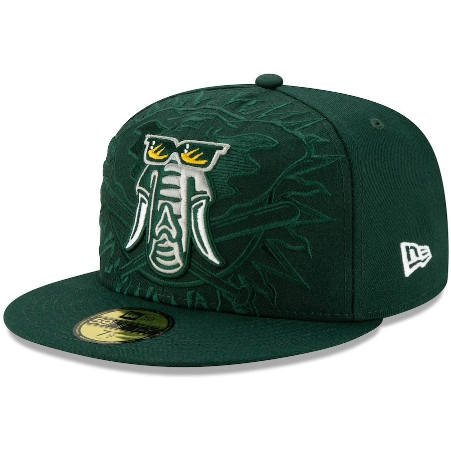 New Era Oakland Athletics Green Logo Elements 59FIFTY Fitted Hat