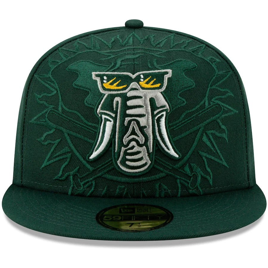 New Era Oakland Athletics Green Logo Elements 59FIFTY Fitted Hat
