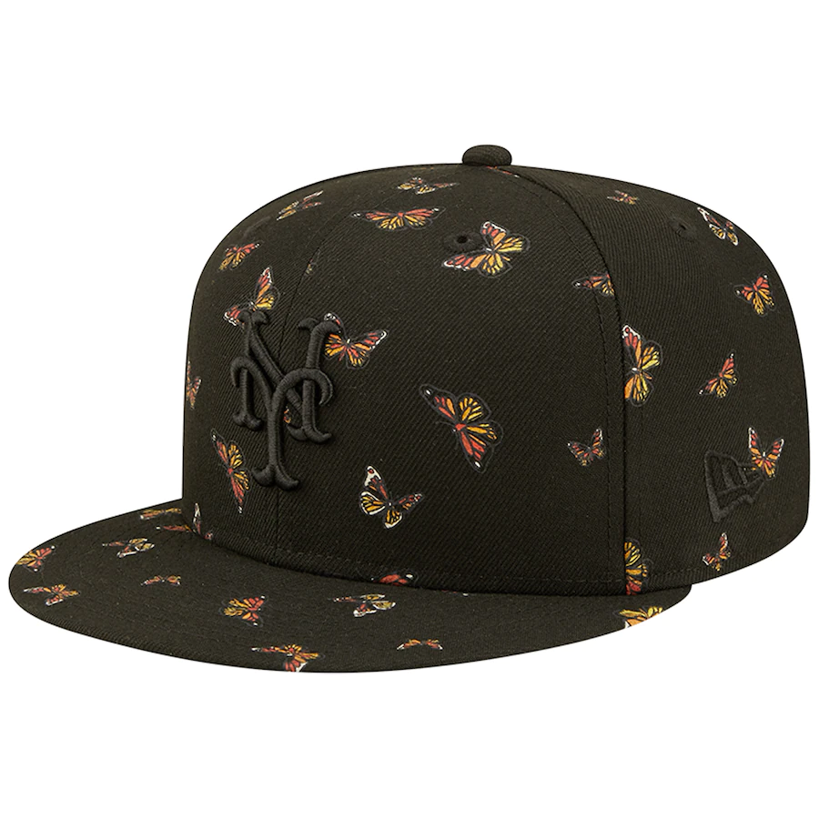 New Era New York Mets Black Flutter 59FIFTY Fitted Hat