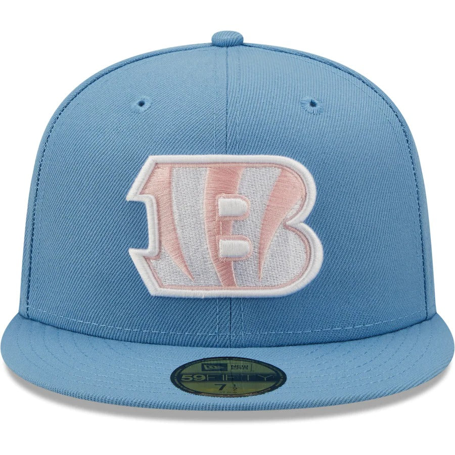 New Era Cincinnati Bengals Light Blue 1991 Pro Bowl Pink Undervisor 59FIFTY Fitted Hat