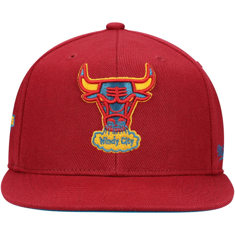 Mitchell & Ness x Lids Chicago Bulls Red 1988 NBA All-Star Game Hardwood Classics Northern Lights Fitted Hat