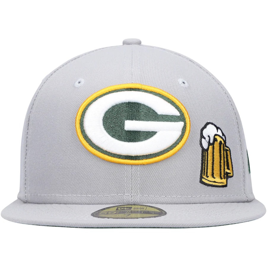 New Era Green Bay Packers Gray City Describe 59FIFTY Fitted Hat
