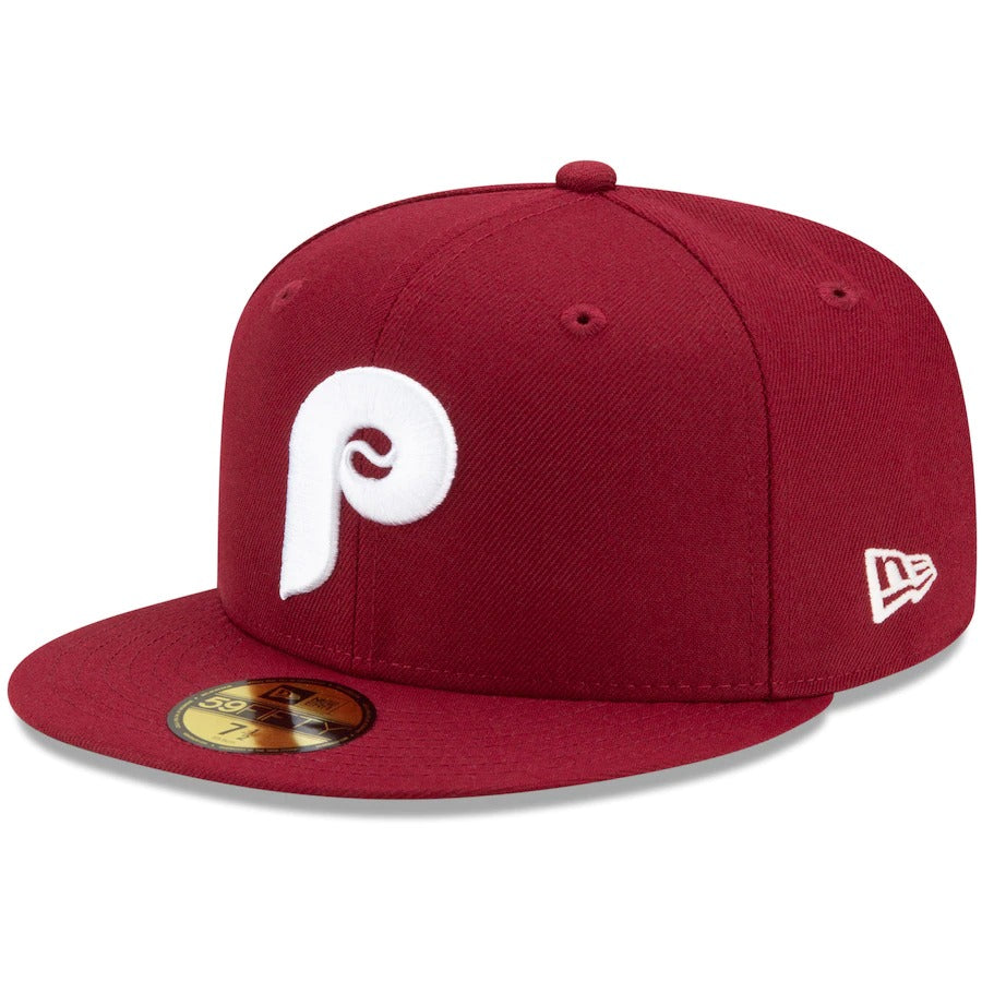 New Era Burgundy Philadelphia Phillies Authentic Collection 1983 World Series Replica Floral Undervisor 59FIFTY Fitted Hat