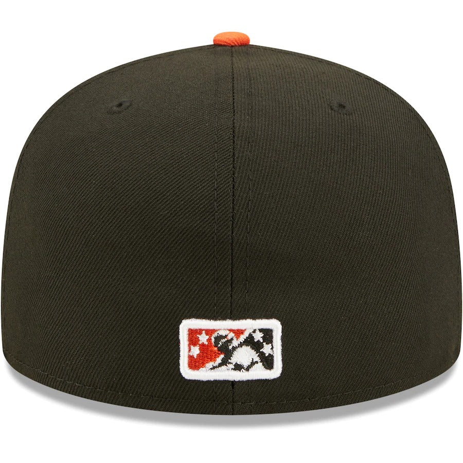 New Era Delmarva Shorebirds Black Authentic Collection Team Alternate 59FIFTY Fitted Hat