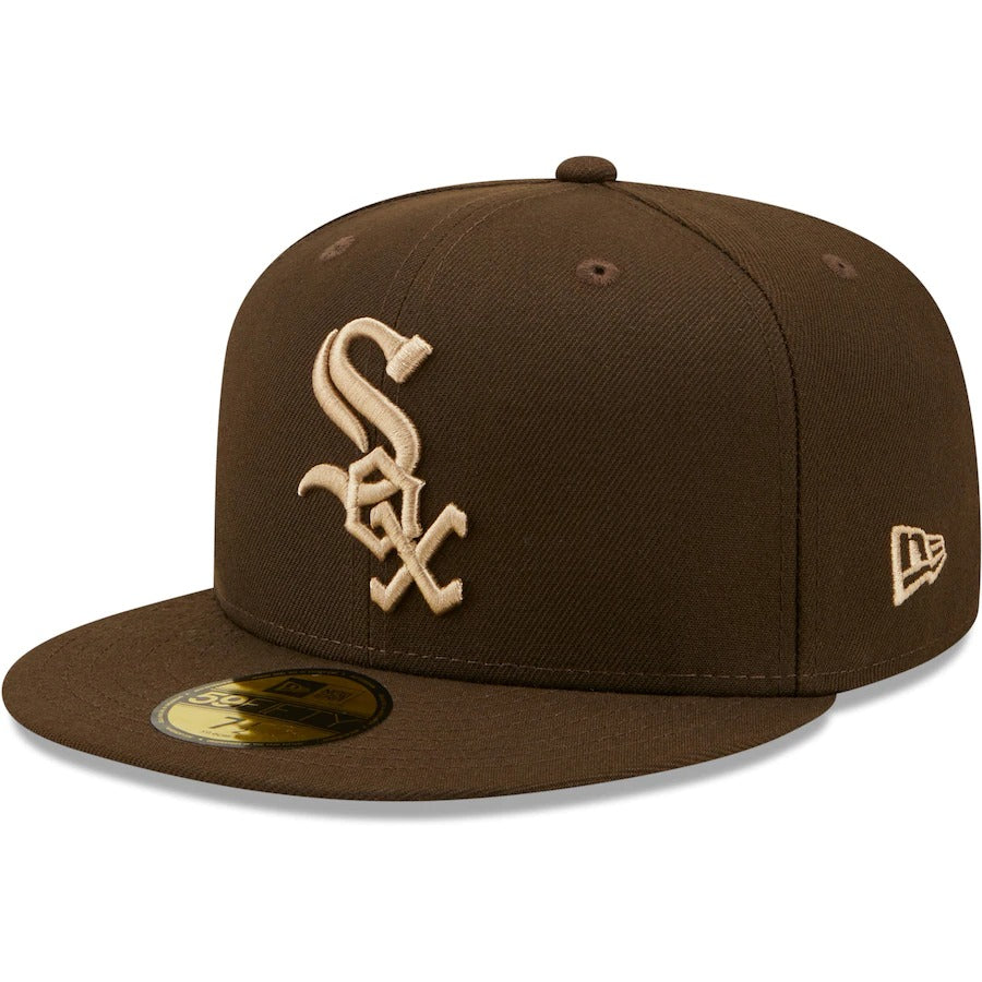 New Era Chicago White Sox Brown 2005 World Series Team Scarlet Undervisor 59FIFTY Fitted Hat