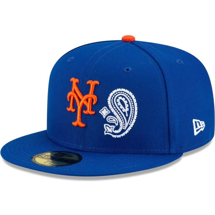 New Era Royal New York Mets Patchwork Undervisor 59FIFTY Fitted Hat