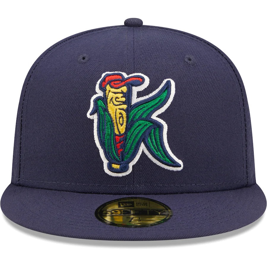 New Era Cedar Rapids Kernels Navy Authentic Collection Team Home 59FIFTY Fitted Hat