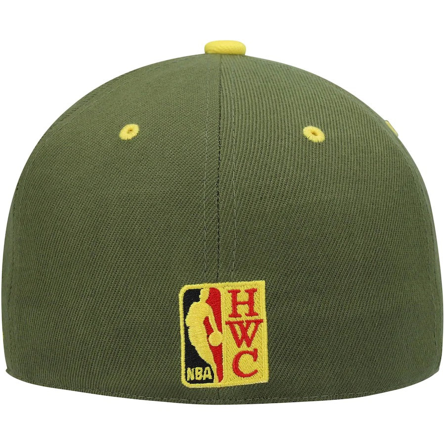 Mitchell & Ness x Lids Houston Rockets Olive 40th Team Anniversary Hardwood Classics Dusty Fitted Hat