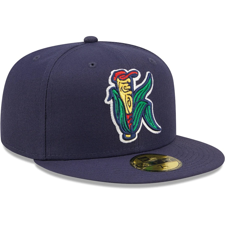 New Era Cedar Rapids Kernels Navy Authentic Collection Team Home 59FIFTY Fitted Hat