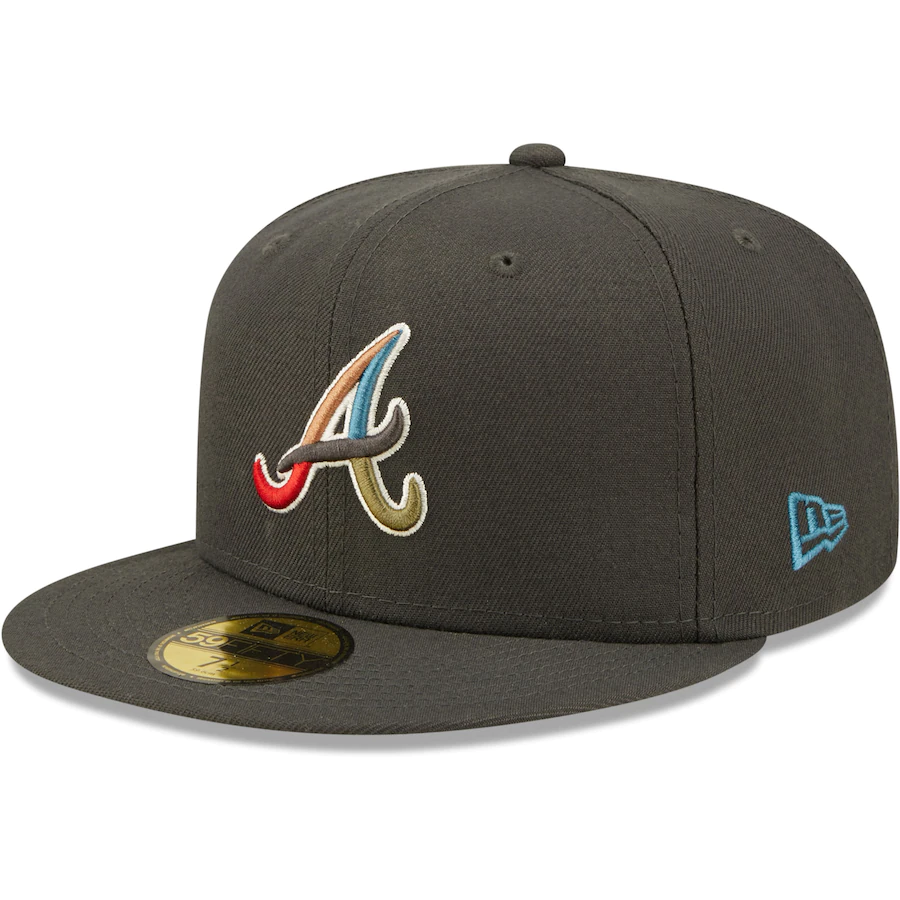 New Era Atlanta Braves Charcoal Multi Color Pack 59FIFTY Fitted Hat