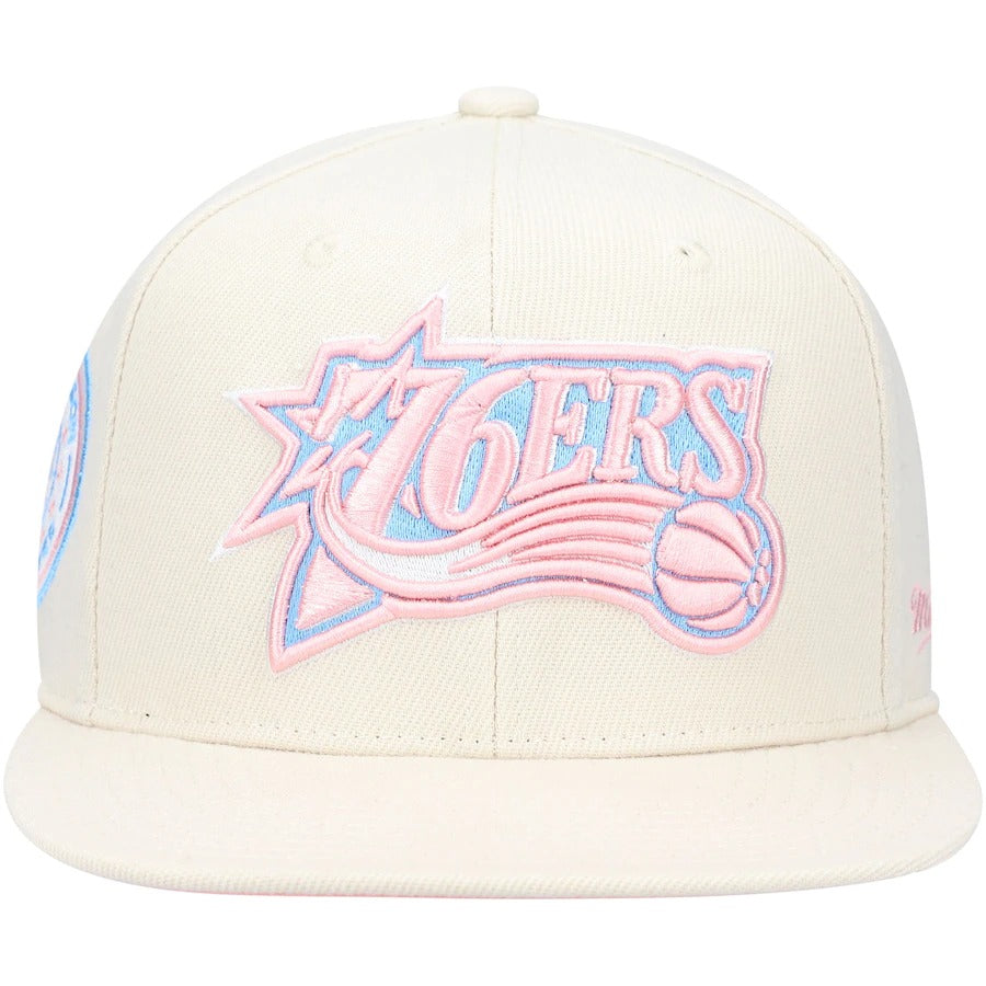 Mitchell & Ness x Lids Philadelphia 76ers Cream Allen Iverson Sixer Forever Hardwood Classics Cake Pop Fitted Hat