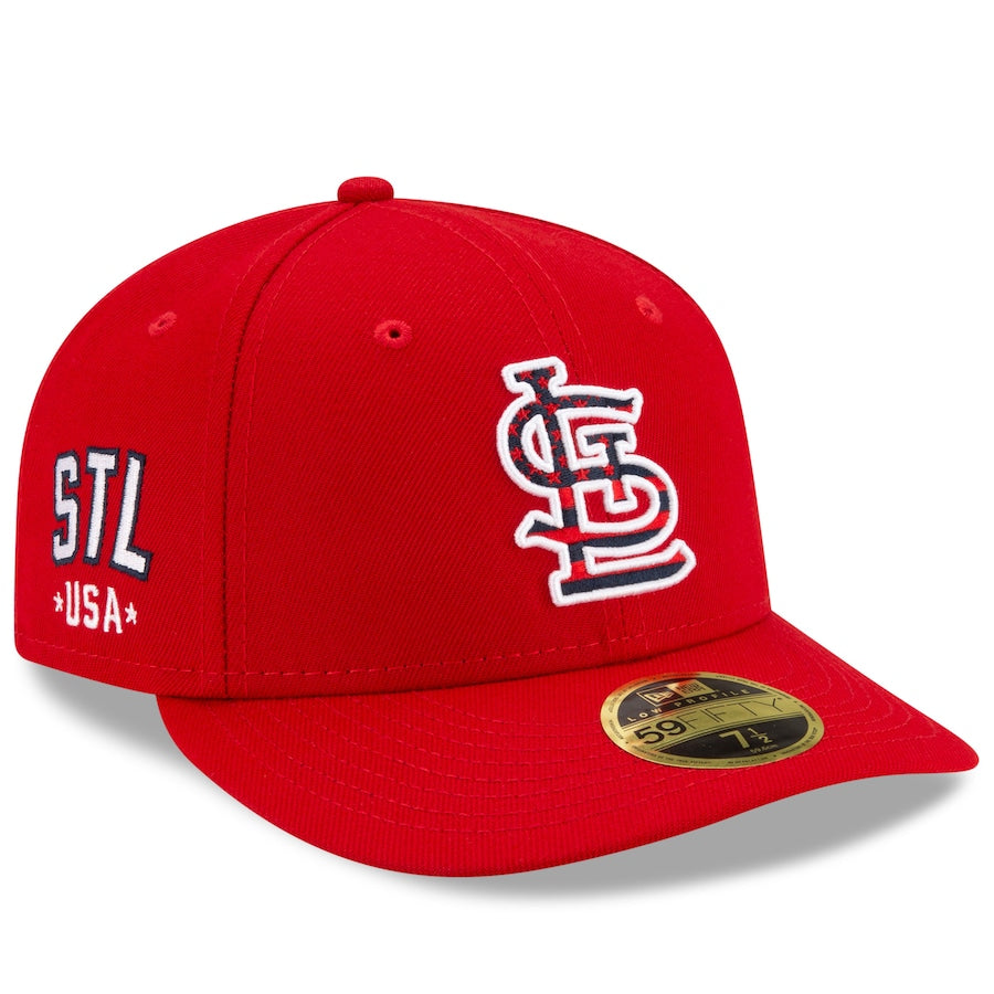 New Era St. Louis Cardinals Red 4th of July On-Field Low Profile 59FIFTY Fitted Hat