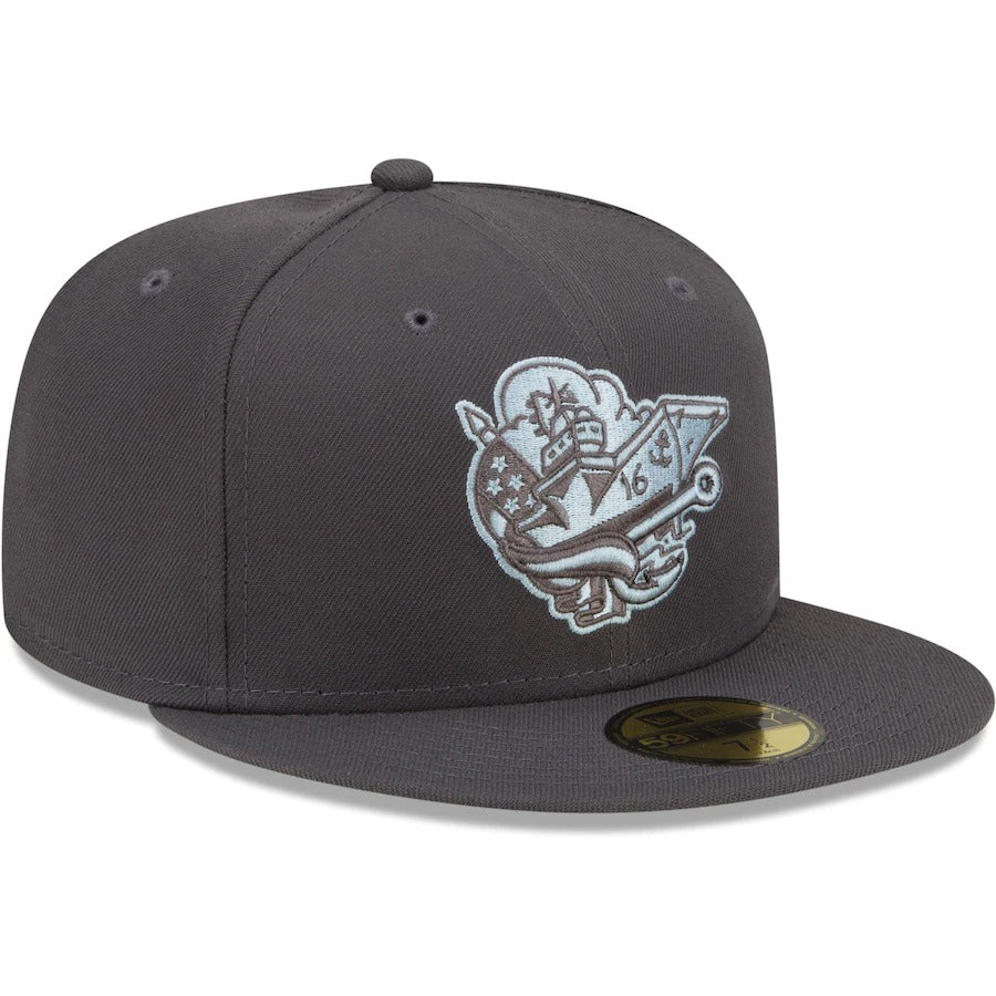 New Era Corpus Christi Hooks Gray Blue Ghost Theme Night 59FIFTY Fitte