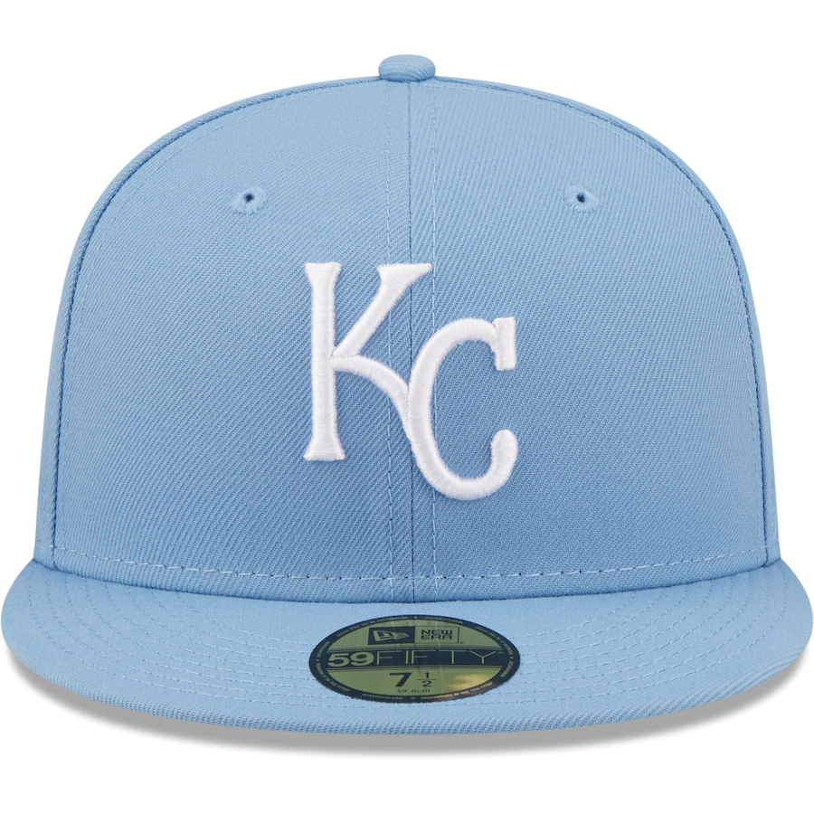 New Era Kansas City Royals Sky Blue Logo White 59FIFTY Fitted Hat