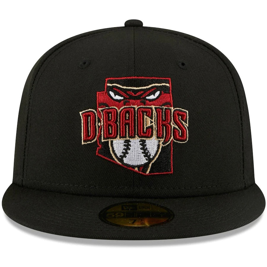 New Era Black Arizona Diamondbacks Local II 59FIFTY Fitted Hat