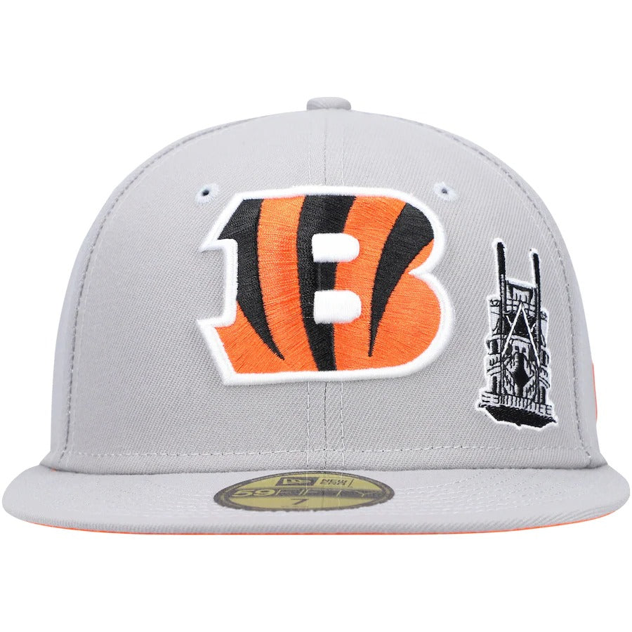 New Era Gray Cincinnati Bengals City Describe 59FIFTY Fitted Hat