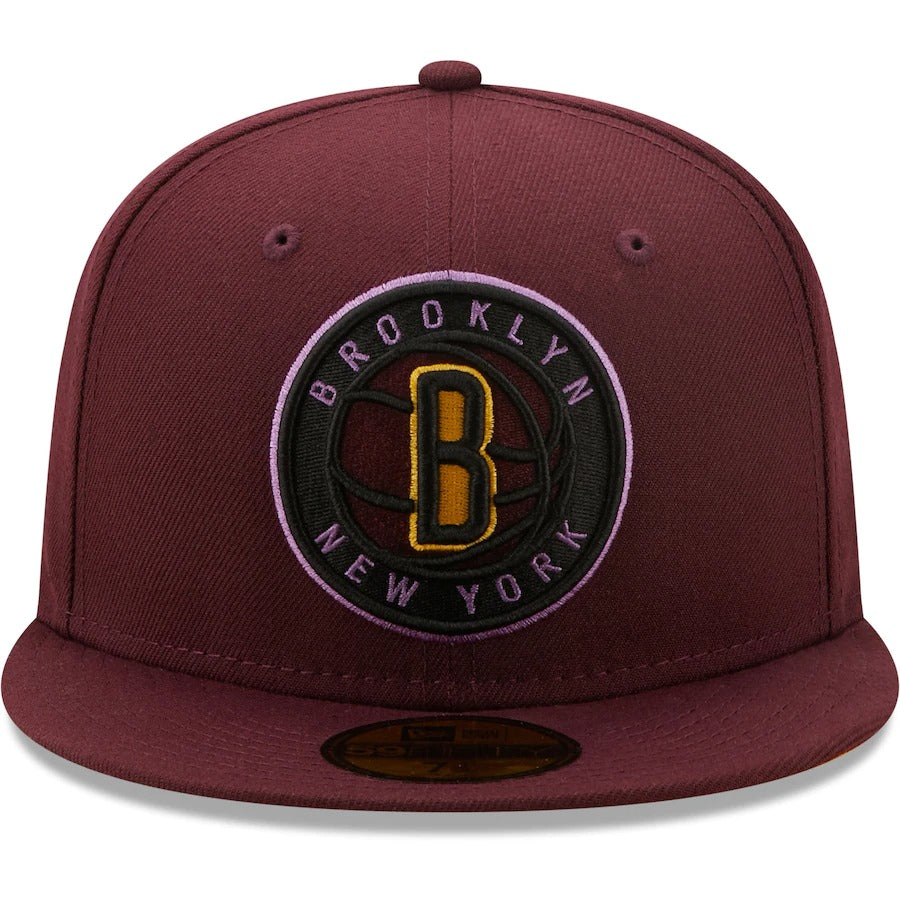 New Era Brooklyn Nets Maroon Color Pack 59FIFTY Fitted Hat