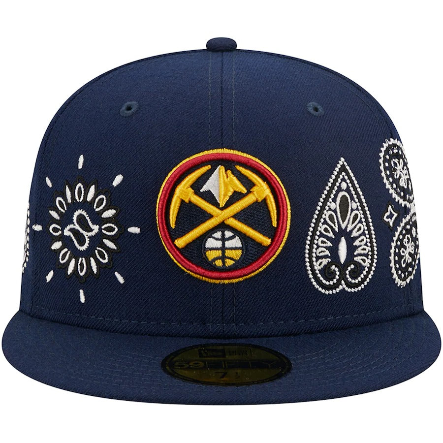 New Era Denver Nuggets Navy Paisley 59FIFTY Fitted Hat