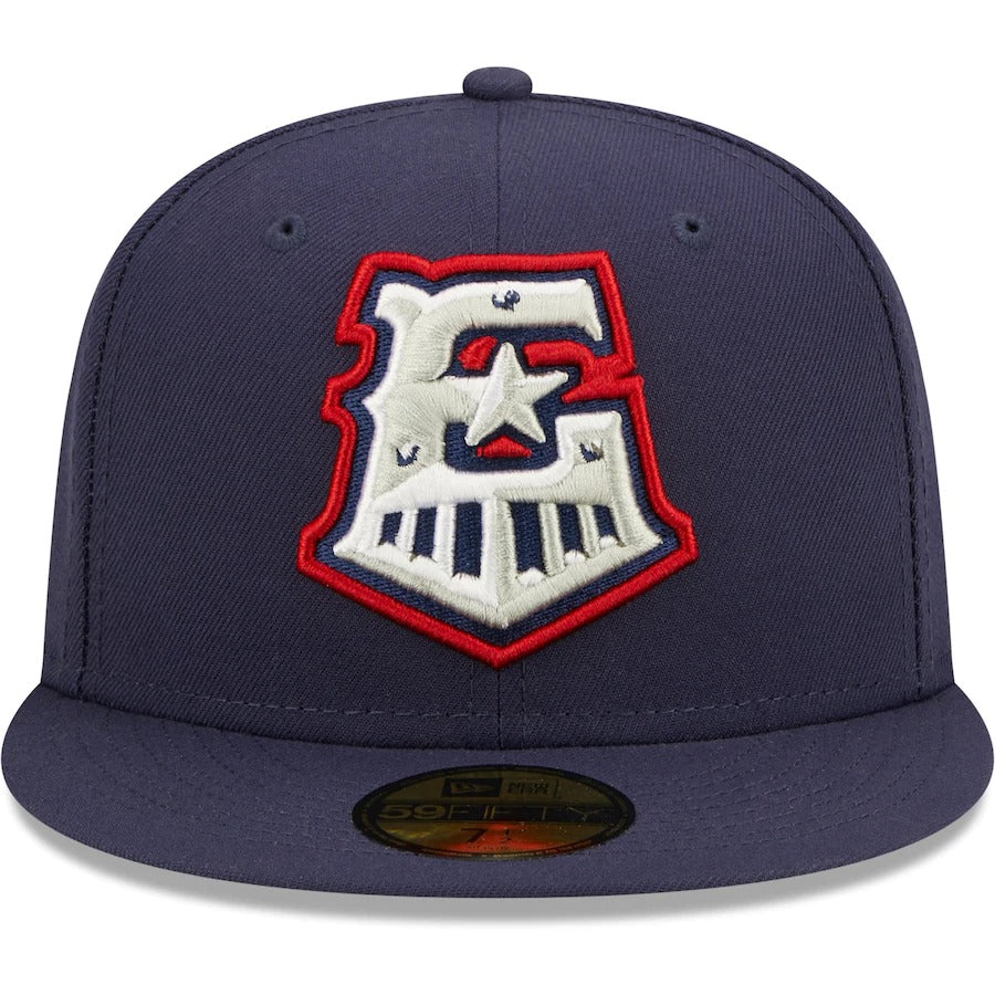 New Era Round Rock Express Navy Authentic Collection Team Home 59FIFTY Fitted Hat