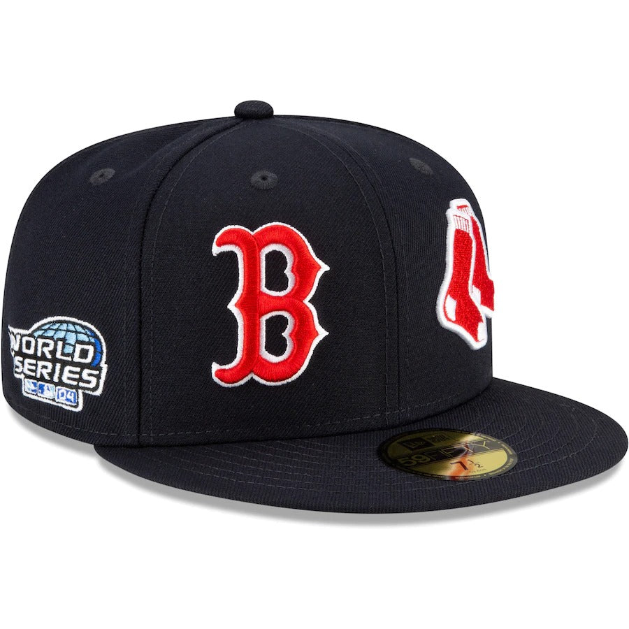 New Era Boston Red Sox Navy Patch Pride 59FIFTY Fitted Hat