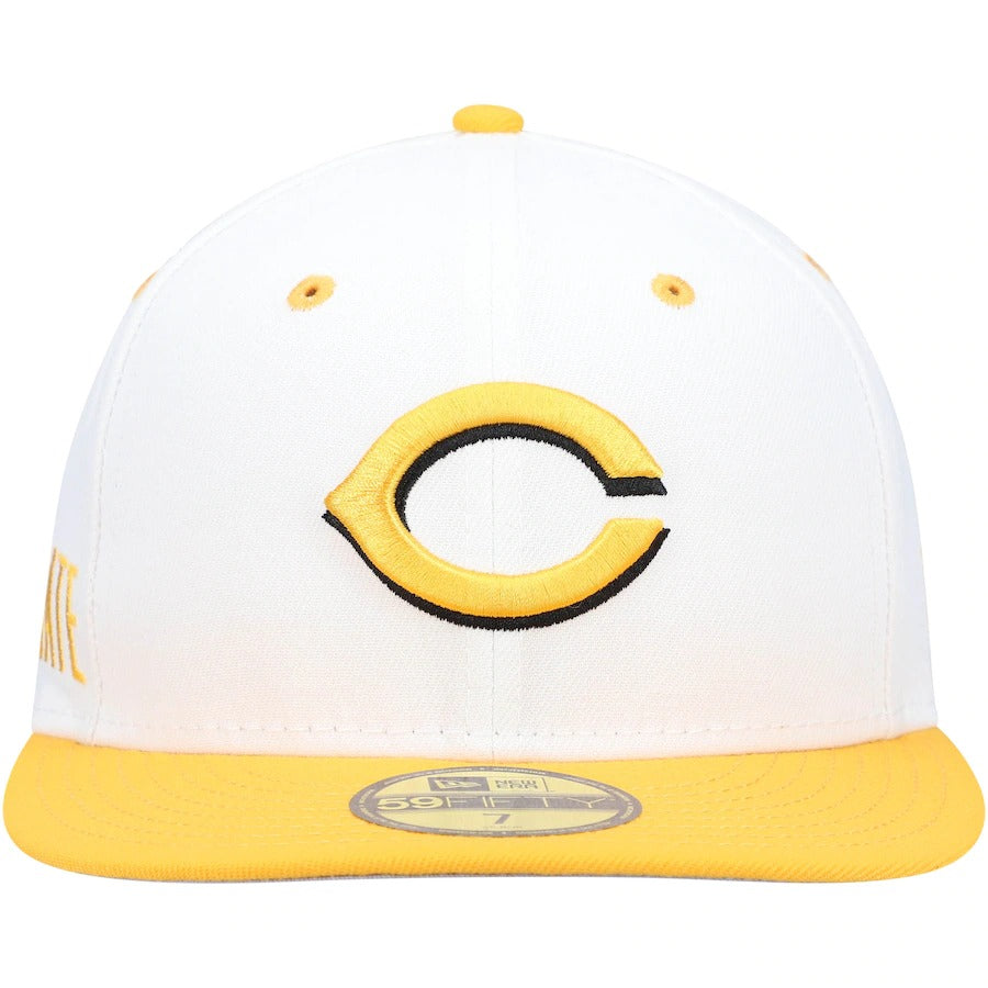 New Era Corporate x Cincinnati Reds White/Gold 59FIFTY Fitted Hat
