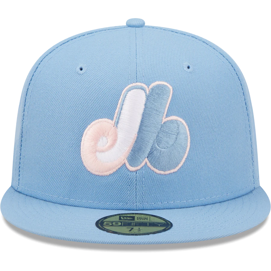 New Era Montreal Expos Light Blue Cooperstown Collection 25th Anniversary 59FIFTY Fitted Hat