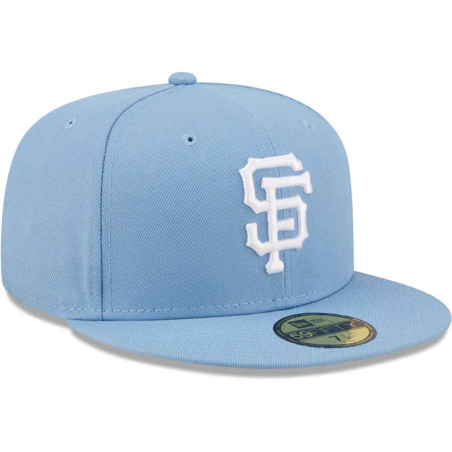 New Era San Francisco Giants Sky Blue Logo White 59FIFTY Fitted Hat