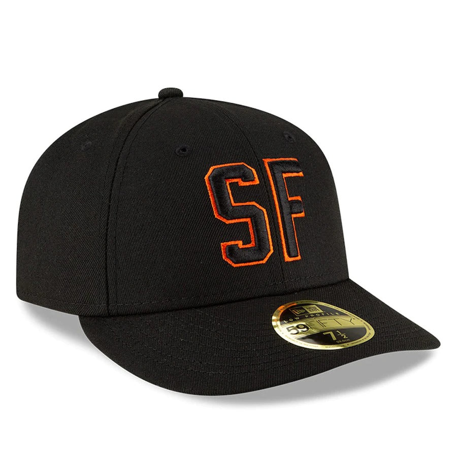 New Era Black San Francisco Giants Ligature Low Profile 59FIFTY Fitted Hat