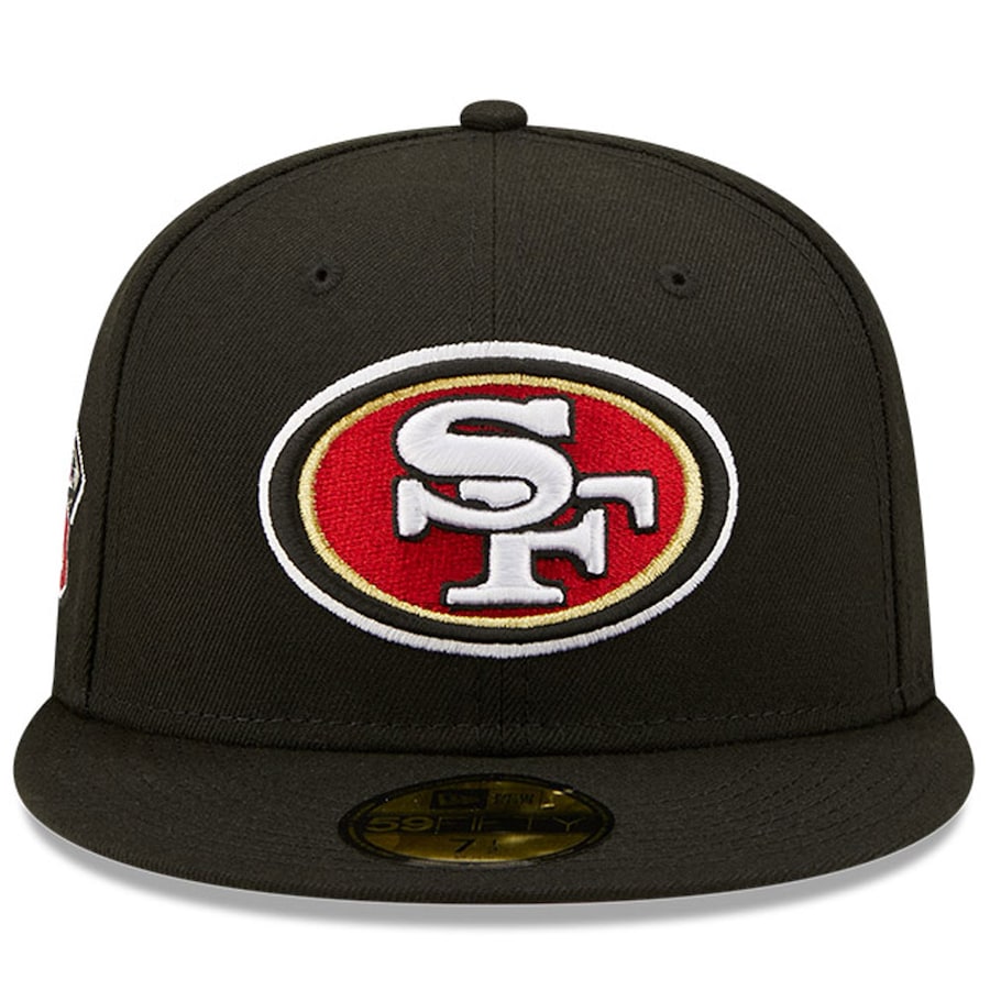 New Era San Francisco 49ers Black 75th Anniversary Side Patch 59FIFTY Fitted Hat