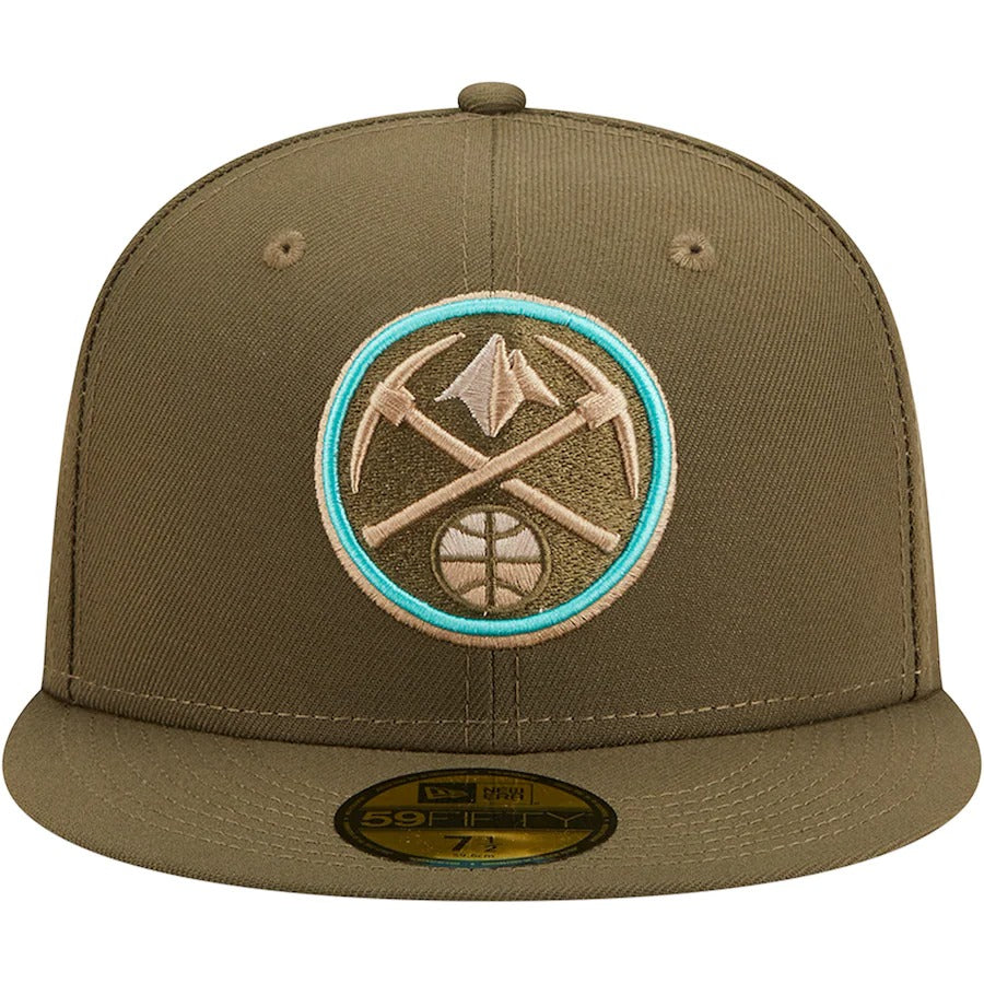 New Era Denver Nuggets Olive Army 59FIFTY Fitted Hat