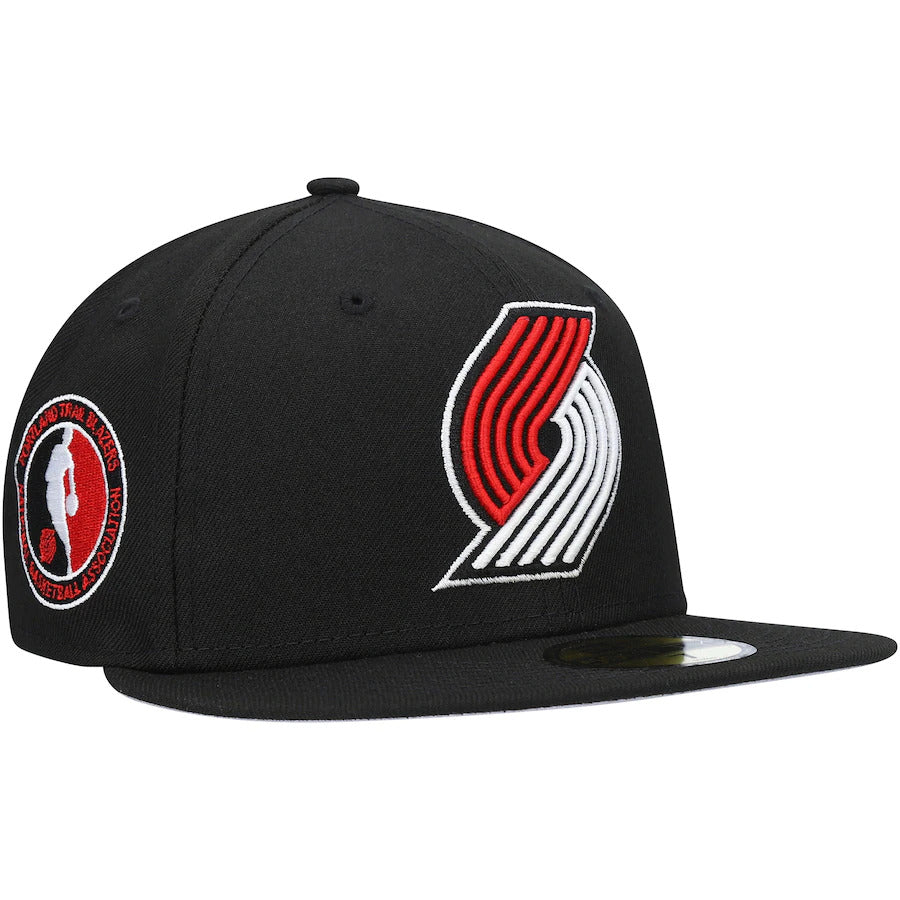 New Era Black Portland Trail Blazers Team Logoman 59FIFTY Fitted Hat